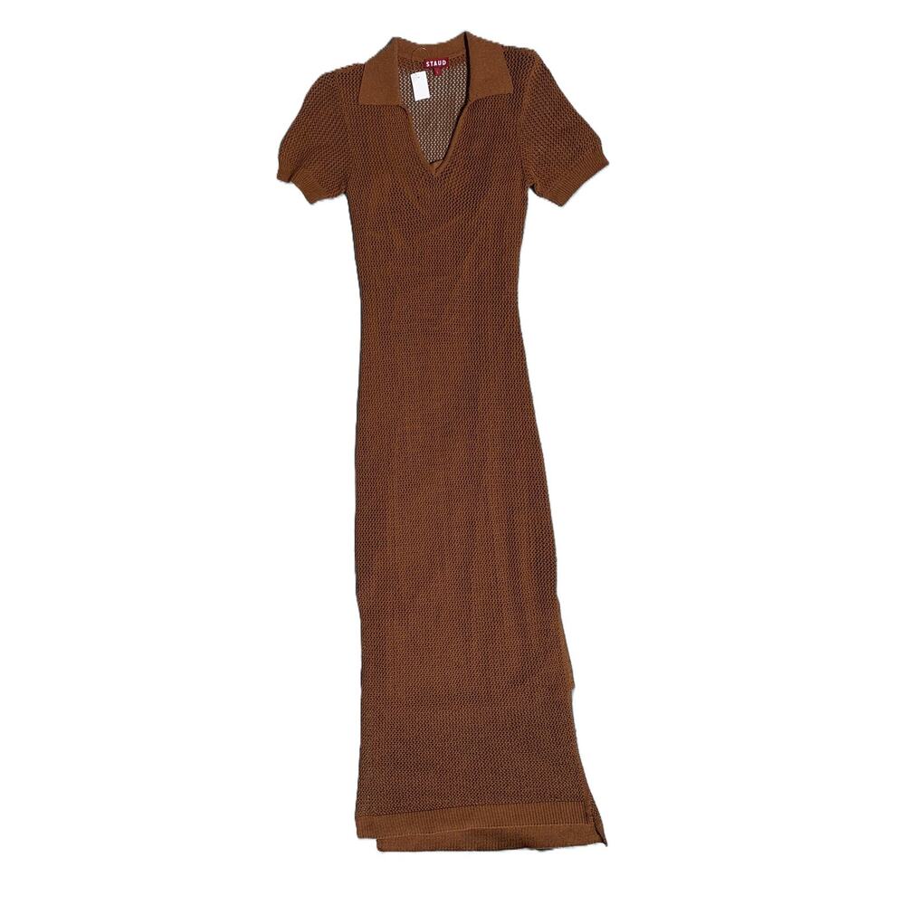 STAUD Oceane Dress in Deck (Medium Brown) - Picture 7 of 7